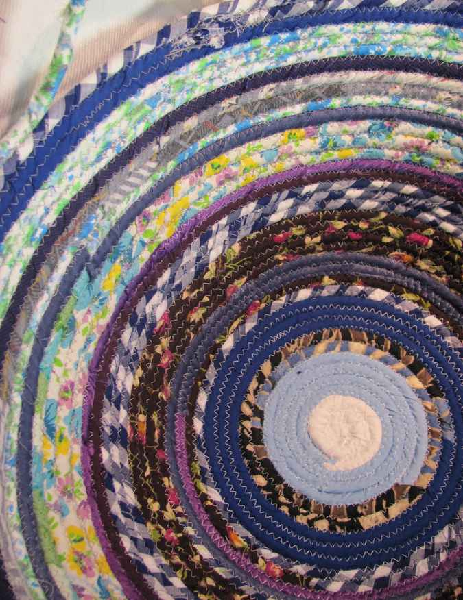 large image of art item: basket – blue white cyan