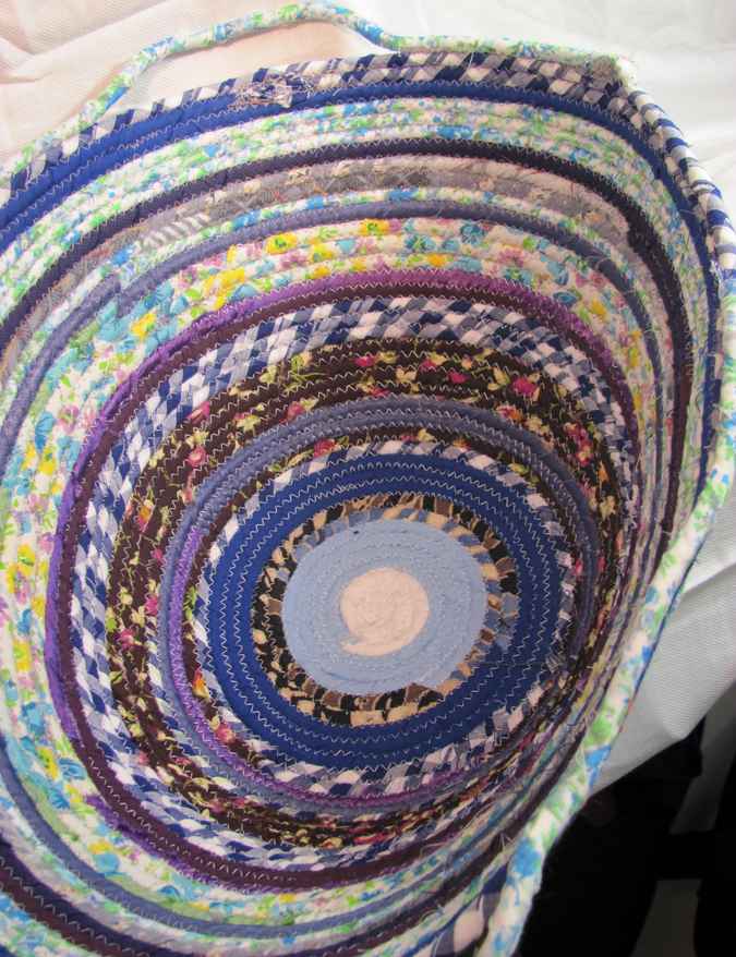 large image of art item: basket – blue white cyan