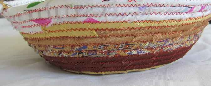 large image of art item: basket – brown ochre white