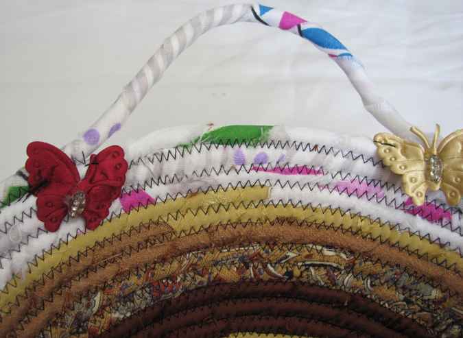 large image of art item: basket – brown ochre white