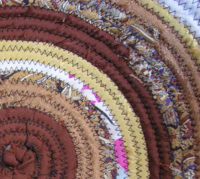 large image of art item: basket – brown ochre white