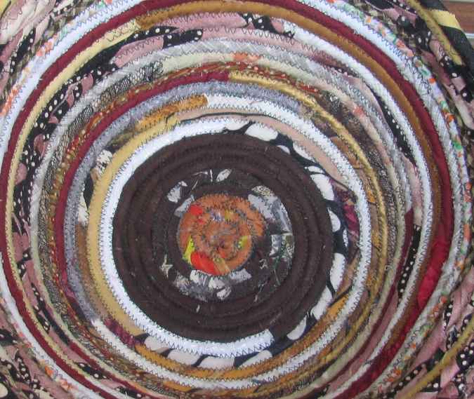 large image of art item: basket – brown pink