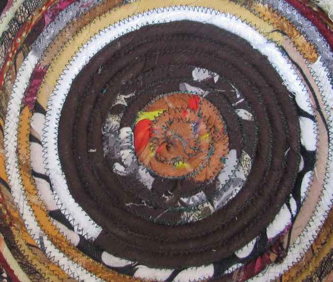 large image of art item: basket – brown pink