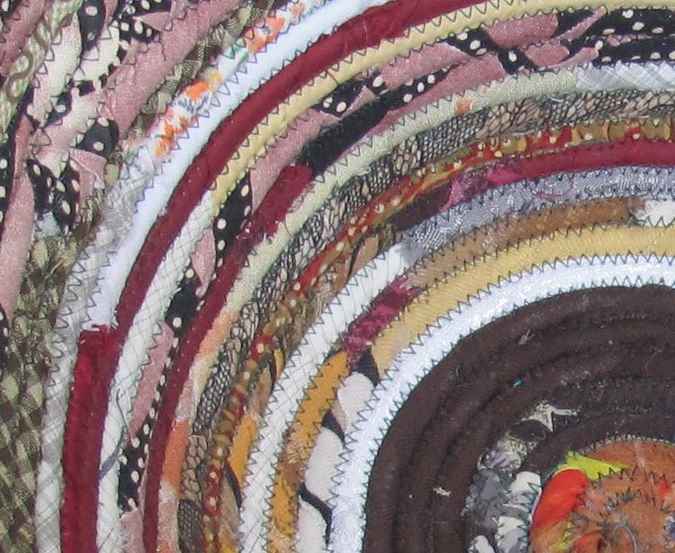 large image of art item: basket – brown pink