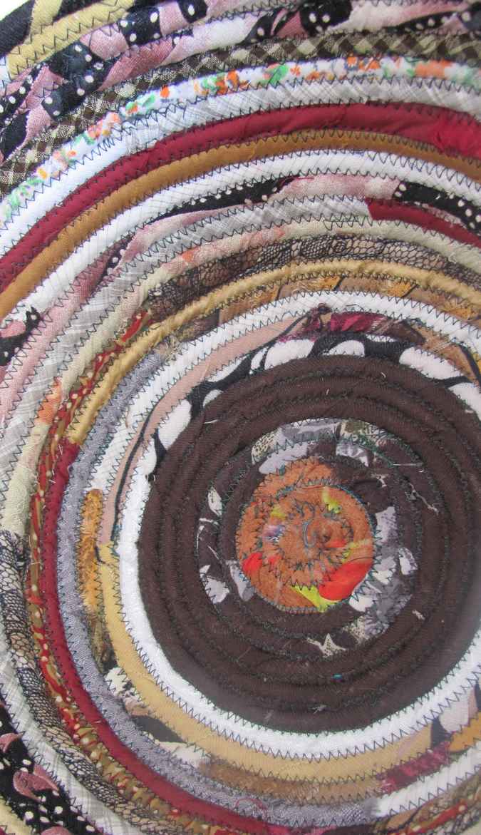 large image of art item: basket – brown pink