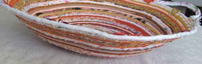 large image of art item: basket – butterflies orange red white