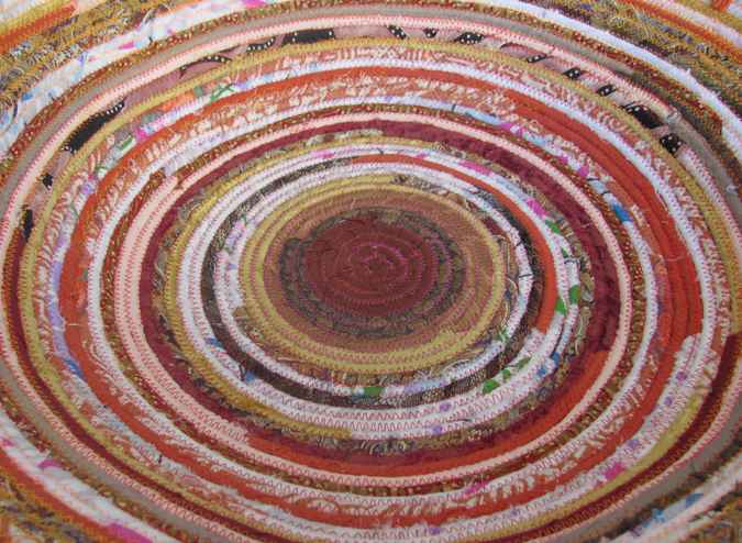 large image of art item: basket – butterflies orange red white