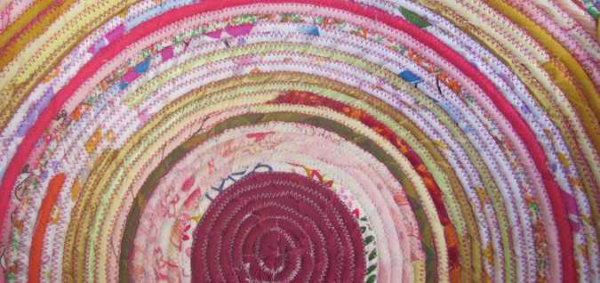large image of art item: basket – butterflies pink orange