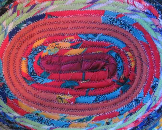 large image of art item: basket – crochet flower with fairy