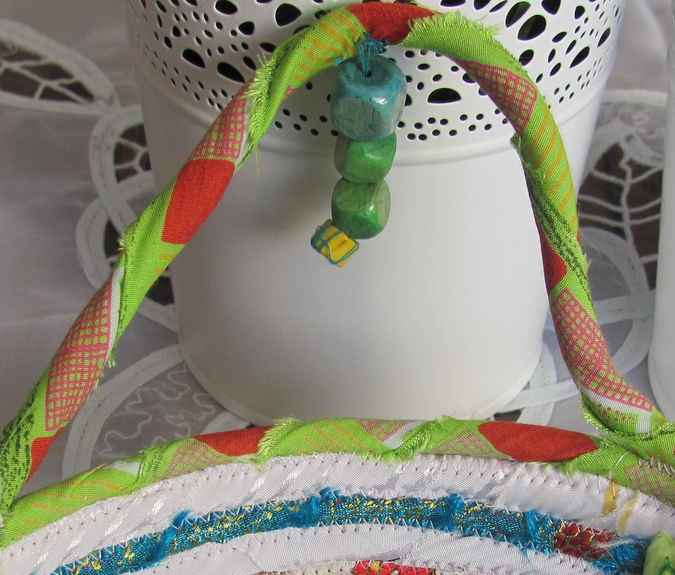 large image of art item: basket – duckling heart green