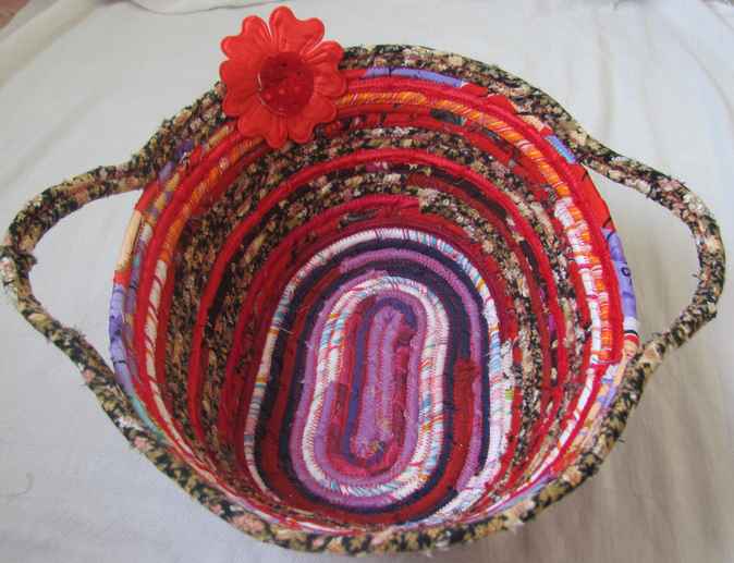 large image of art item: basket – flower red purple