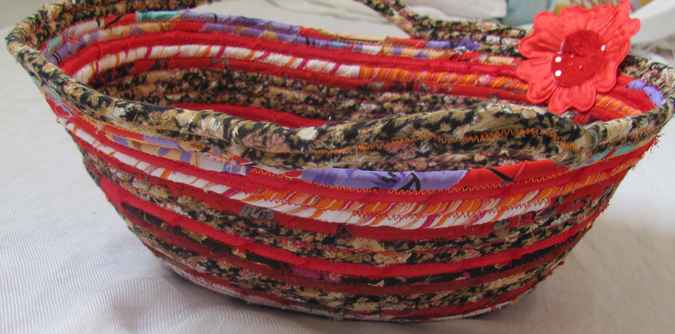 large image of art item: basket – flower red purple