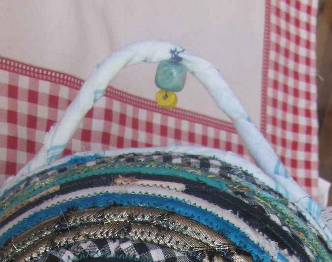 large image of art item: basket – flowers hearts cyan blue
