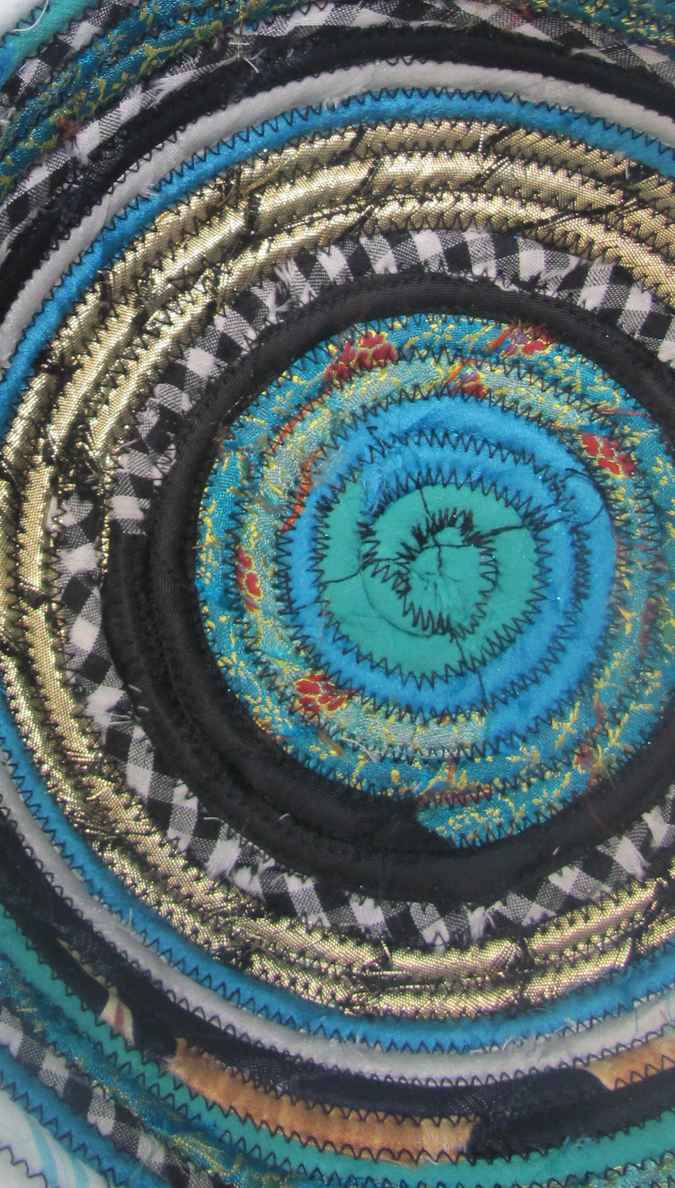 large image of art item: basket – flowers hearts cyan blue