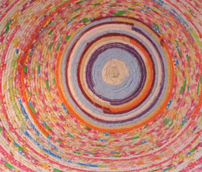large image of art item: basket – flowers pinkish