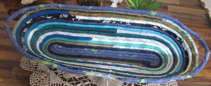 large image of art item: basket – long blue
