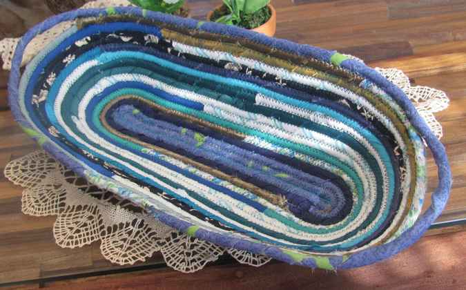 large image of art item: basket – long blue