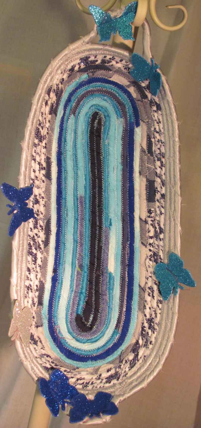 large image of art item: basket – long butterflies white cyan