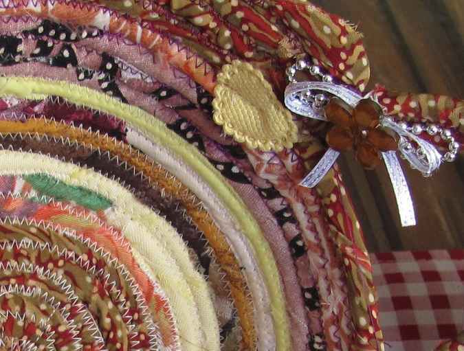 large image of art item: basket – pattern red brown