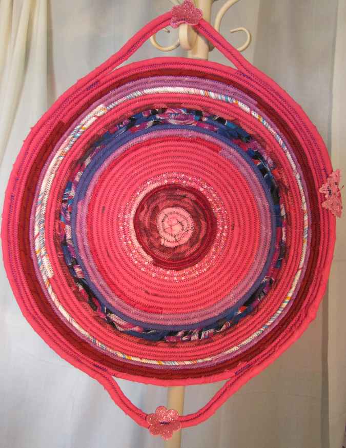 large image of art item: basket – pink purple red
