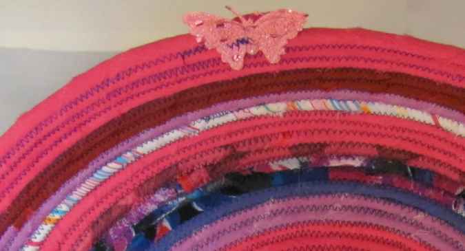 large image of art item: basket – pink purple red
