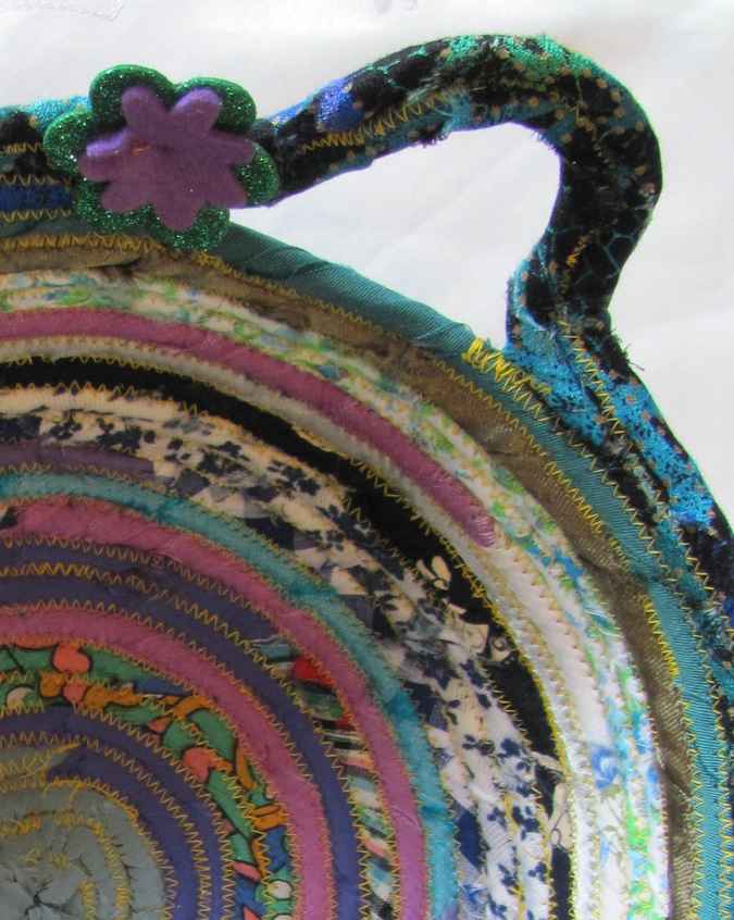 large image of art item: basket – purple and blue cyan