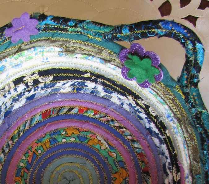 large image of art item: basket – purple and blue cyan