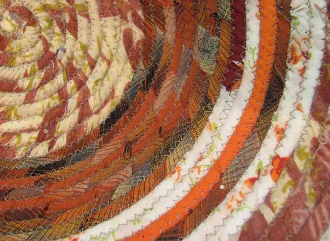 large image of art item: basket – purple crimson orange