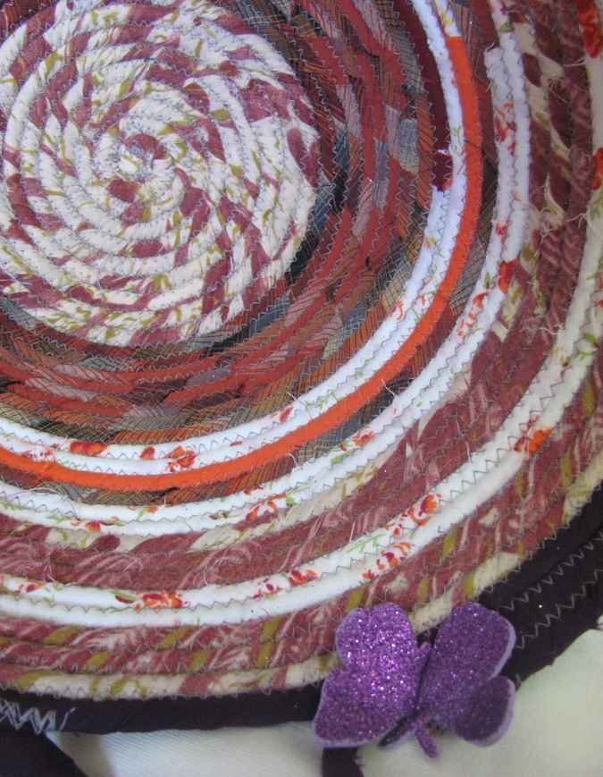 large image of art item: basket – purple crimson orange