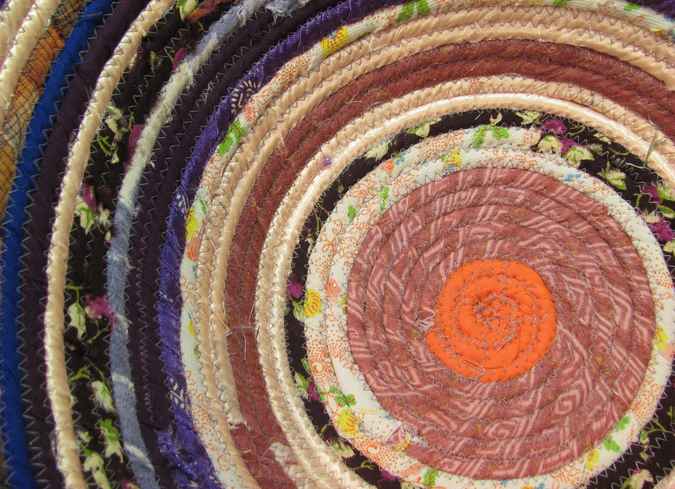 large image of art item: basket – purple peach