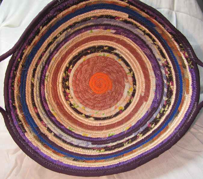 large image of art item: basket – purple peach