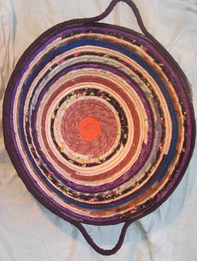 large image of art item: basket – purple peach