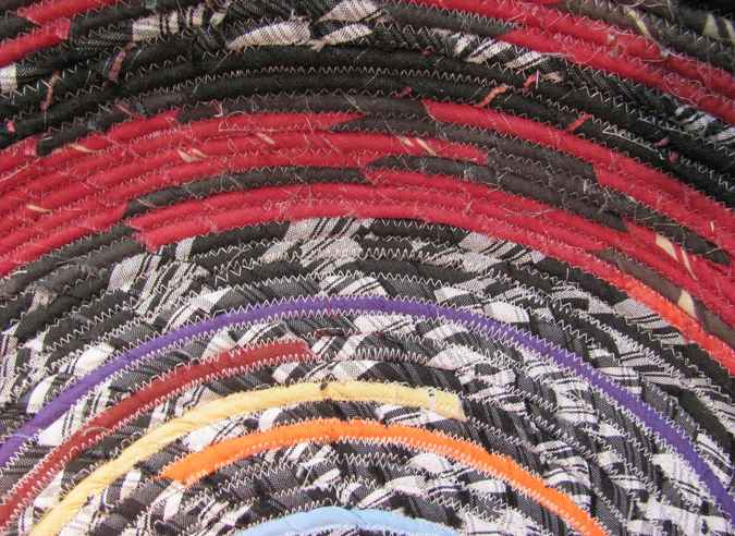 large image of art item: basket – red black