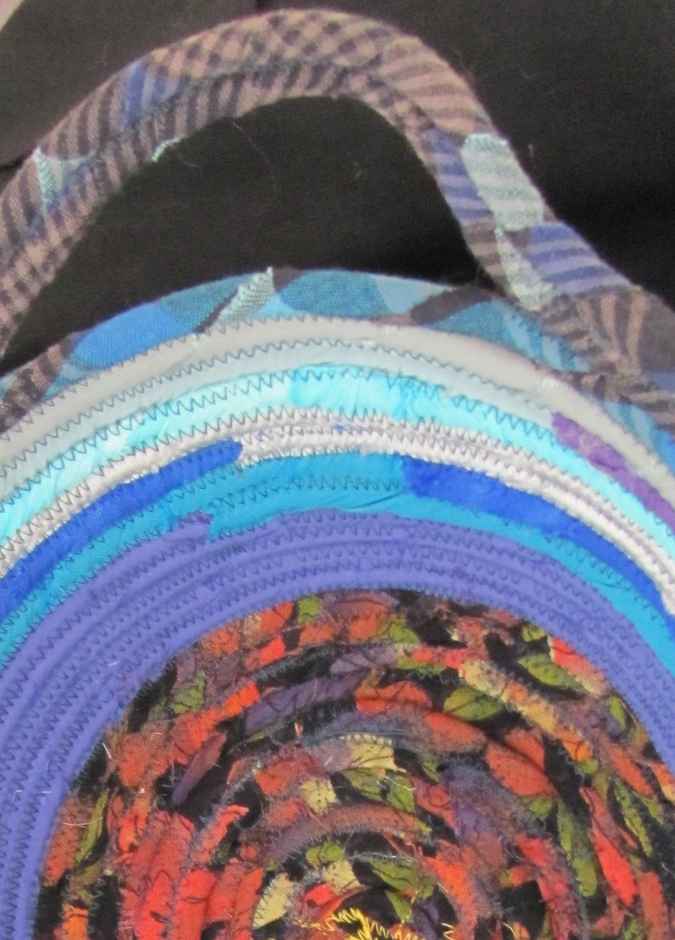 large image of art item: basket – rose blue cyan red black