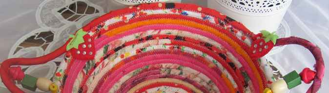large image of art item: basket – strawberry pink