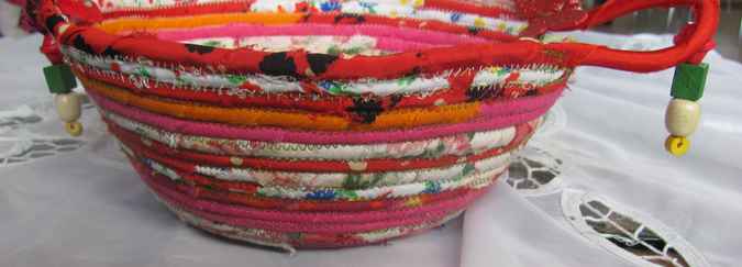 large image of art item: basket – strawberry pink