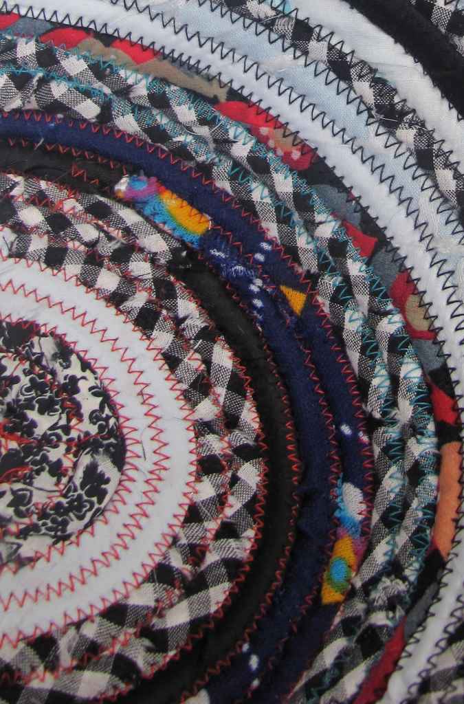 large image of art item: basket – strawberry white checkered