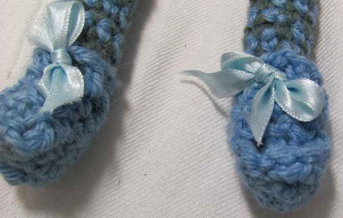 large image of art item: doll – doll bluish crochet