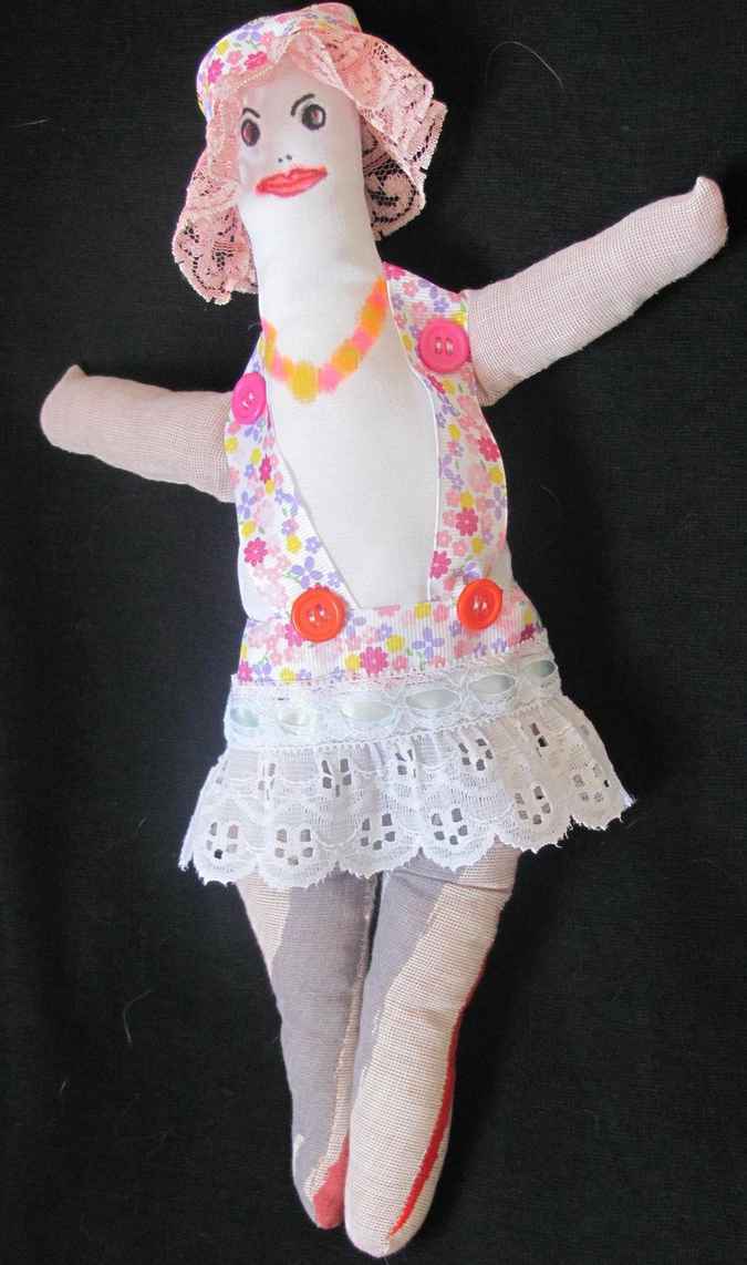 large image of art item: doll – doll with lace