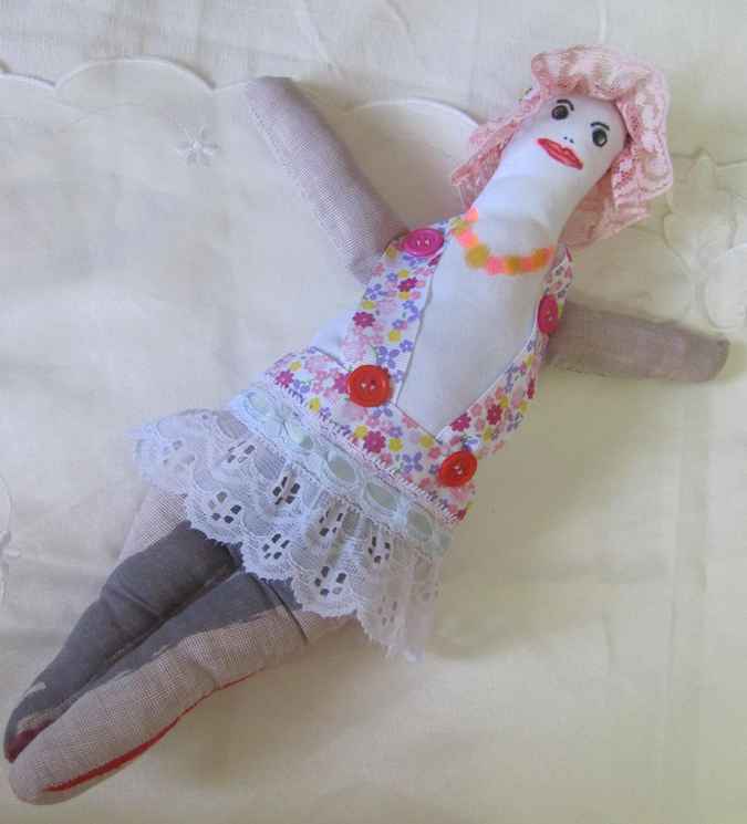 large image of art item: doll – doll with lace