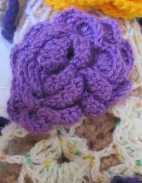 large image of art item: doll – dress with flowers crochet