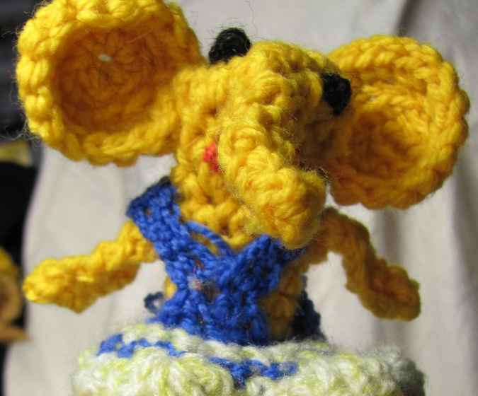large image of art item: doll – finger puppet elephant