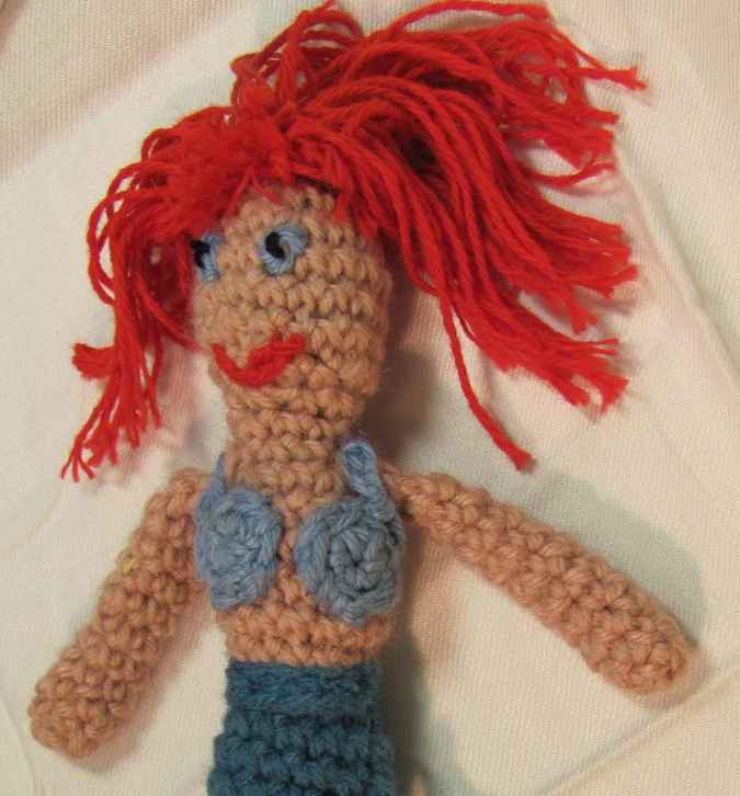 large image of art item: doll – mermaid crochet