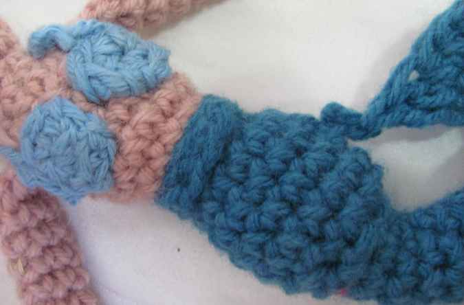 large image of art item: doll – mermaid crochet