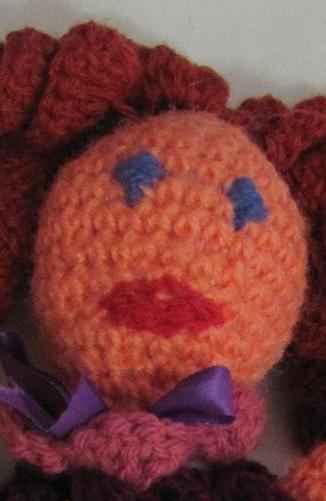 large image of art item: doll – redheaded crochet