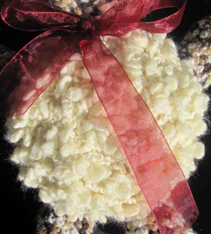 large image of art item: doll – teddy bear lace ribbon