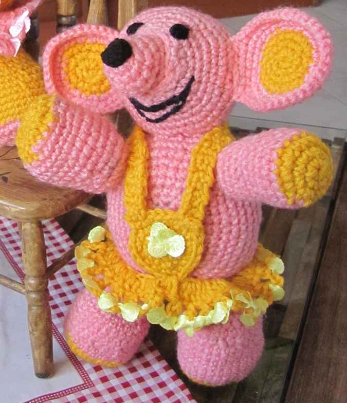 large image of art item: doll – teddy bears pink yellow