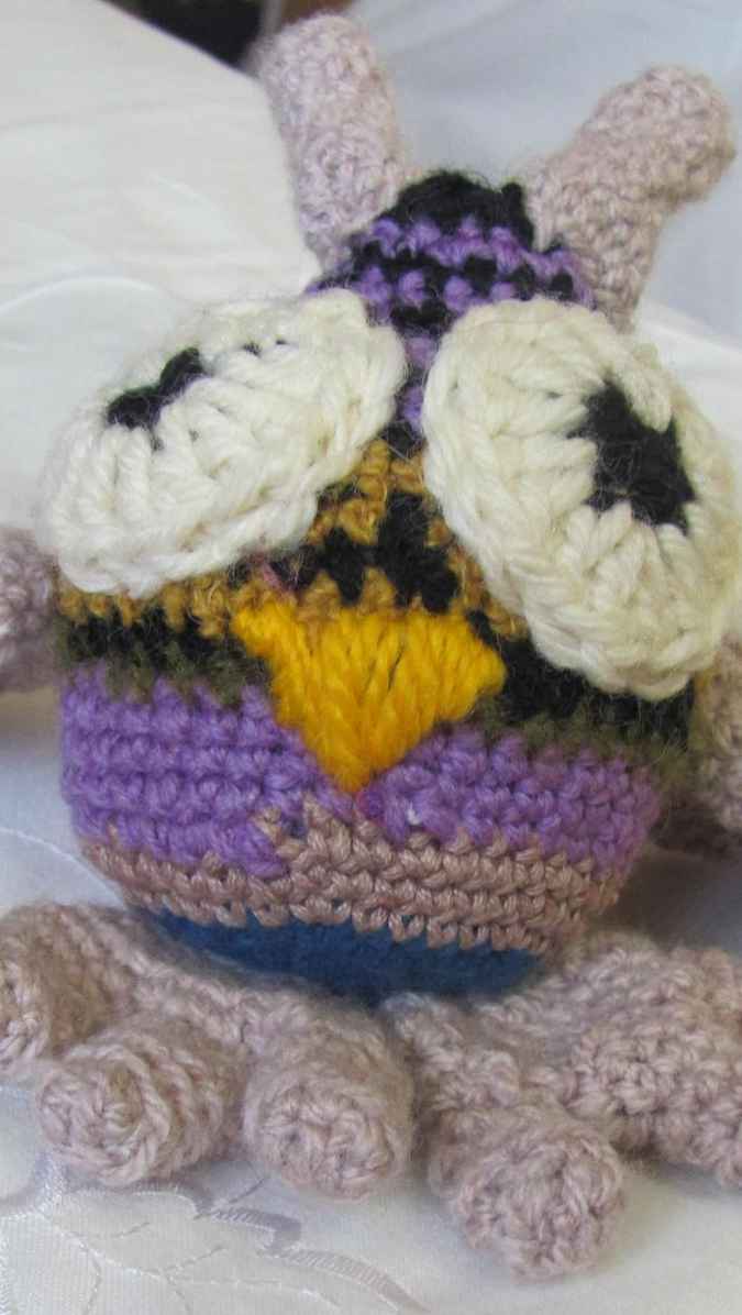 large image of art item: doll – yellow beak owl crochet