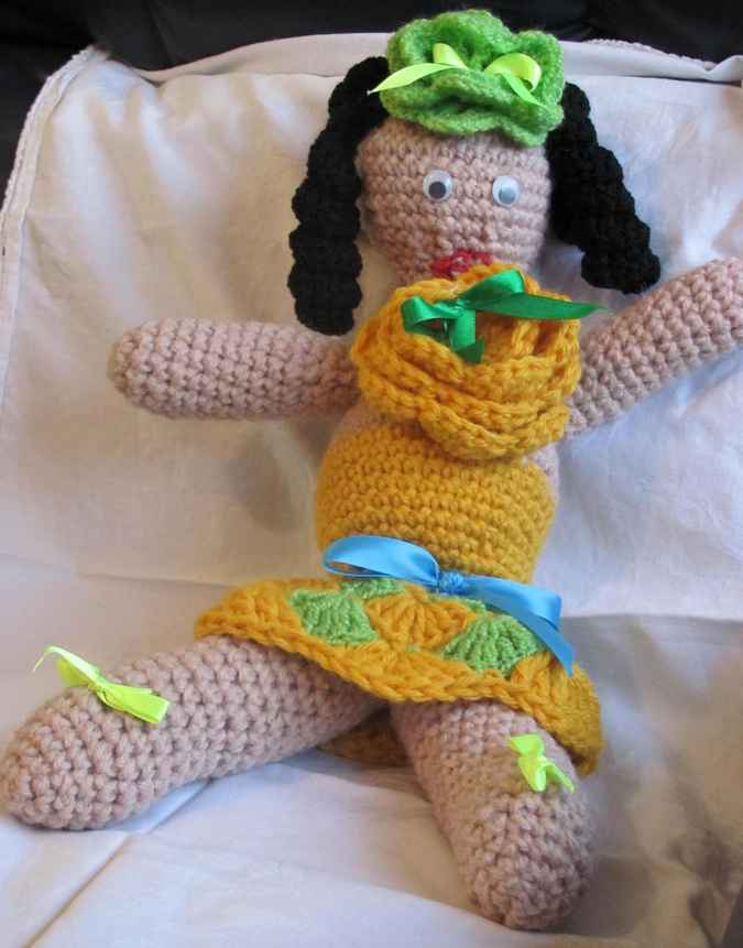large image of art item: doll – yellow dress