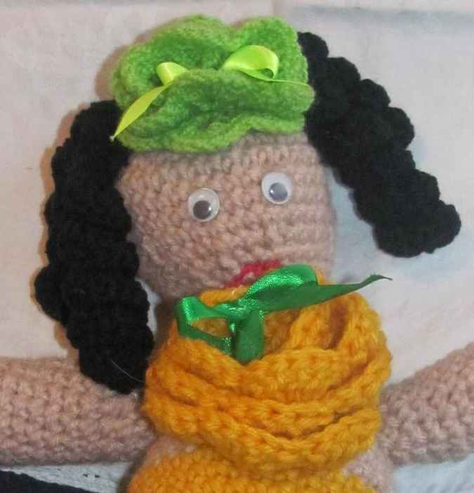 large image of art item: doll – yellow dress